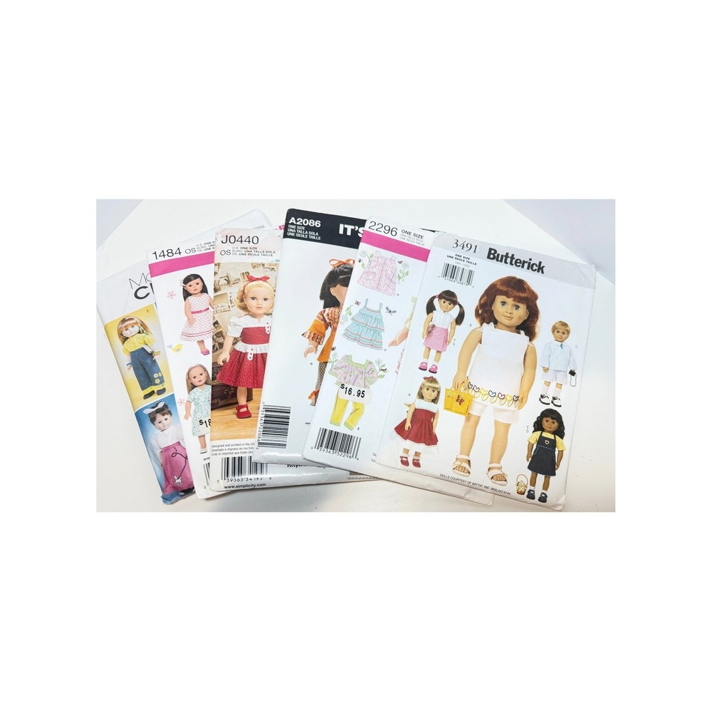 Lot 6 Uncut 18 Inch Doll Clothes Sewing Patterns Simplicity Butterick McCalls